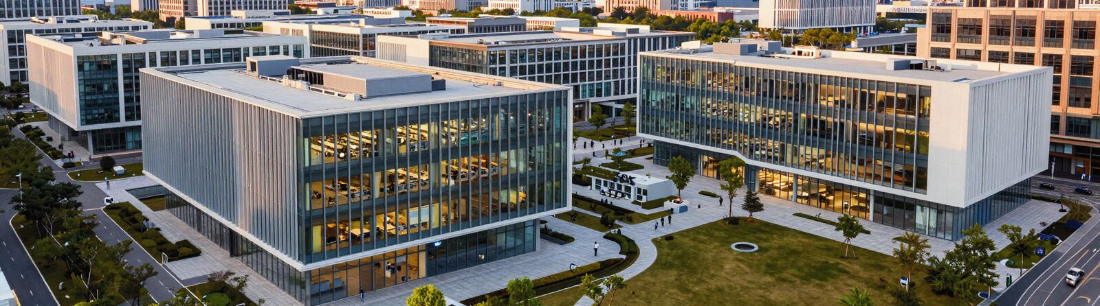 Aerial view of the Metro University campus, Greater Noida